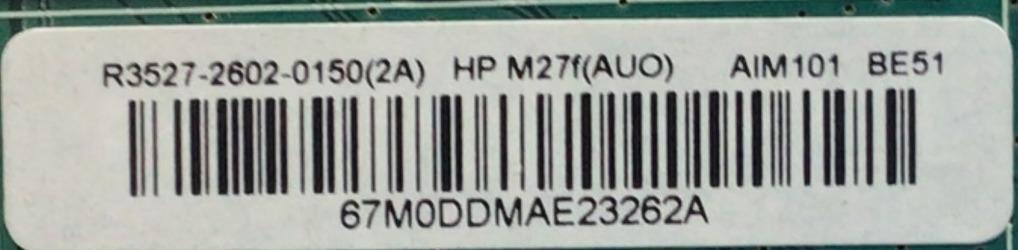 MAIN PARA MONITOR HP / NUMERO DE PARTE 3527-2602-0150 / R017122810792 / R3527-2602-0150 / NUMERO DE PANEL M270HAN01.6 (HS)(AK1) / MODELO HSD-0091-K - Imagen 3